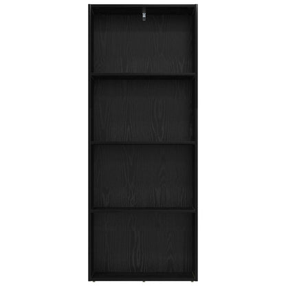 Freestanding Bookshelf Black Oak 60 x 30 x 151.5 cm