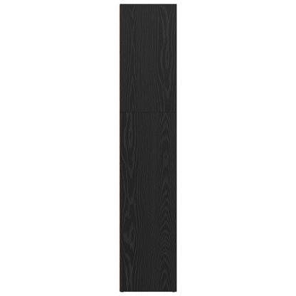 Freestanding Bookshelf Black Oak 60 x 30 x 151.5 cm