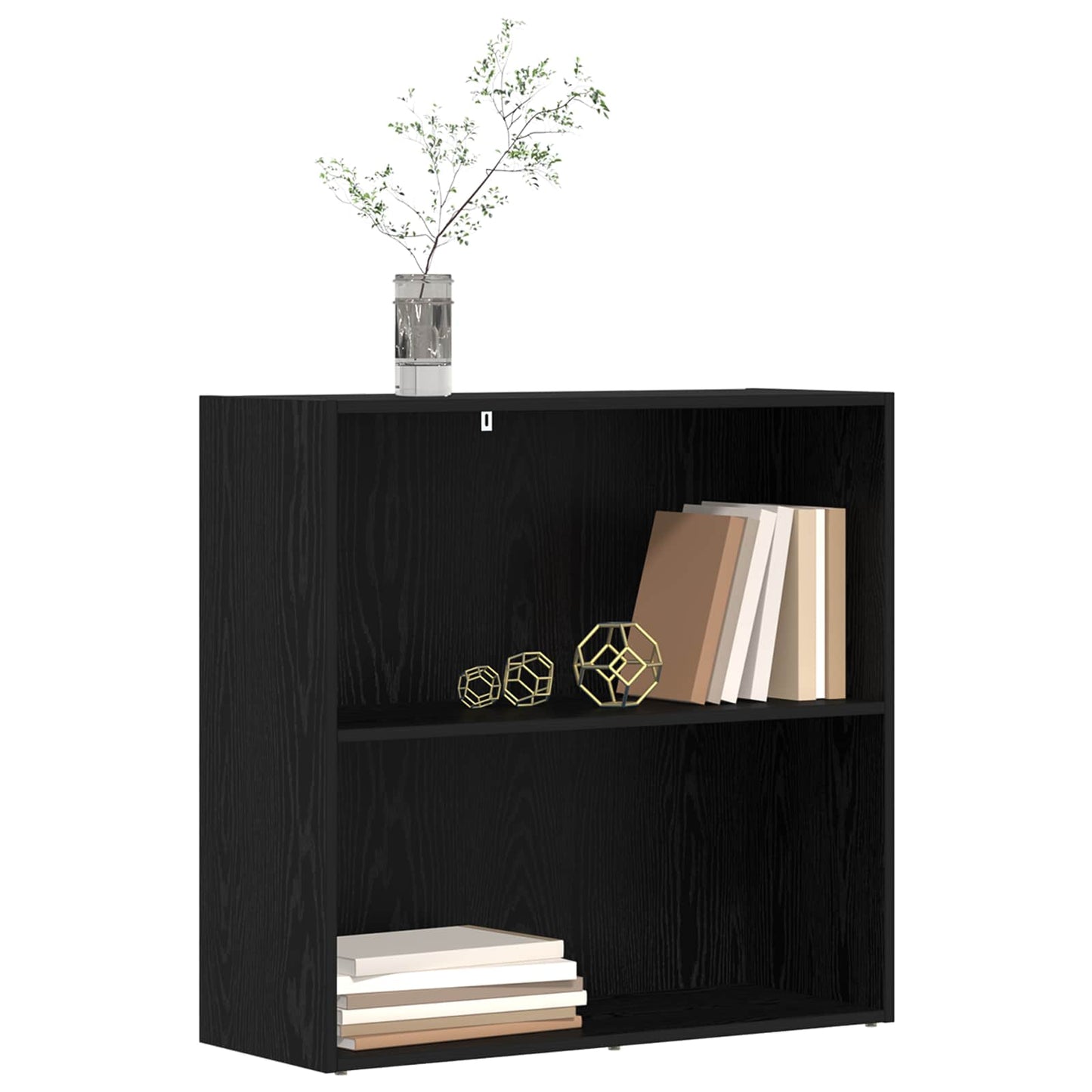 Bookshelf Black Oak 80 x 30 x 76.5 cm Engineered Wood