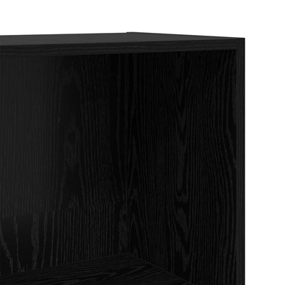 Bookshelf Black Oak 80 x 30 x 114 cm Engineered Wood