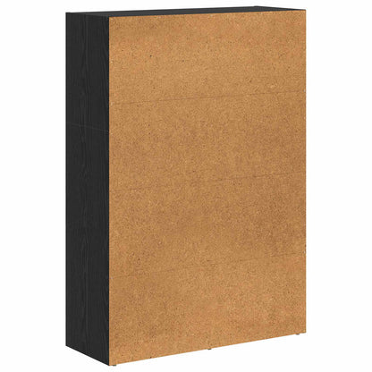 Bookshelf 80 x 30 x 114 cm Engineered Wood Black Oak