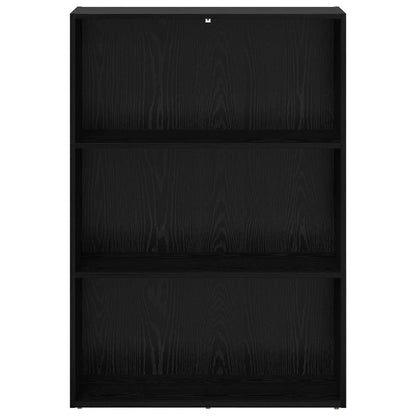 Bookshelf Black Oak 80 x 30 x 114 cm Engineered Wood