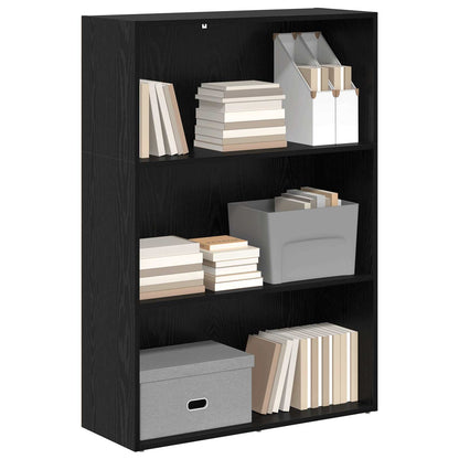 Bookshelf Black Oak 80 x 30 x 114 cm Engineered Wood