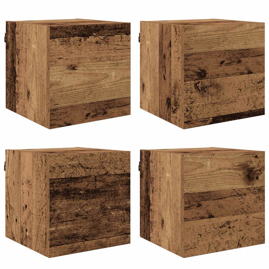 Wall Mounted TV Cabinet Wall-mounted Old Wood 30.5 x 30 x 30 cm