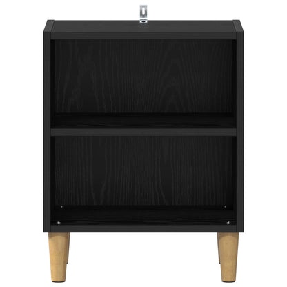 Bed Cabinet 2 pcs Black Oak 40 x 30 x 50 cm Engineered Wood