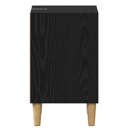 Bed Cabinet 2 pcs Black Oak 40 x 30 x 50 cm Engineered Wood