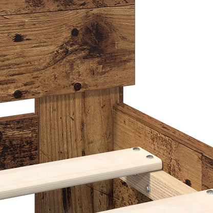Bed Frame Old Wood 98.5 x 200 cm Engineered Wood