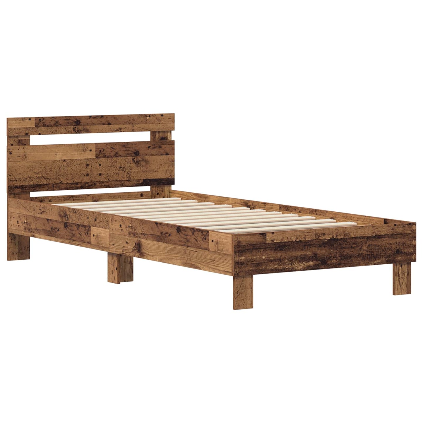 Bed Frame Old Wood 98.5 x 200 cm Engineered Wood