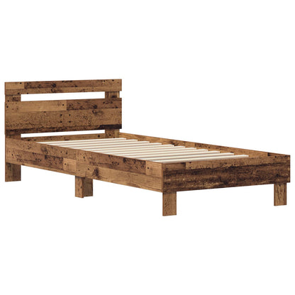 Bed Frame Old Wood 98.5 x 200 cm Engineered Wood