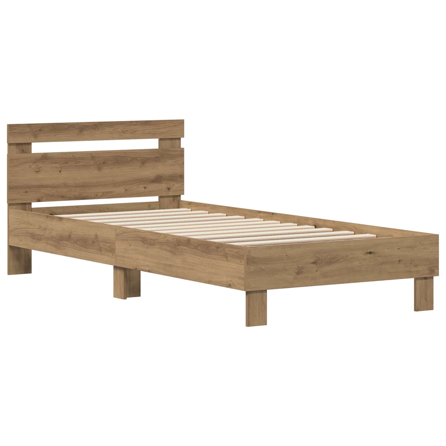 Bed Frame Artisan Oak 98.5 x 200 cm Engineered Wood