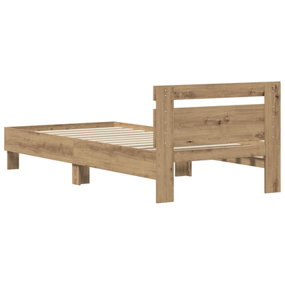 Bed Frame Artisan Oak 98.5 x 200 cm Engineered Wood