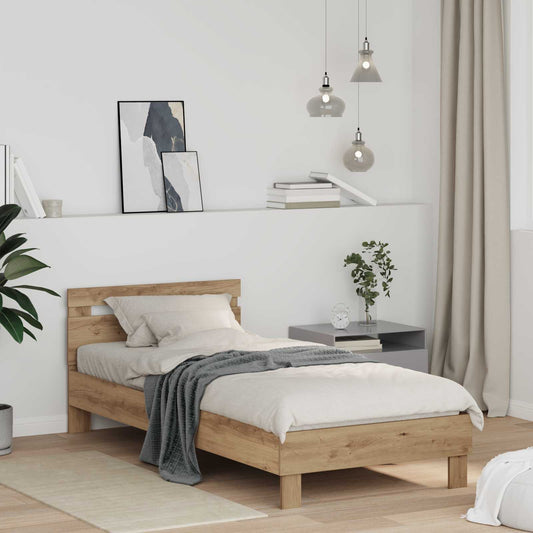 Bed Frame Artisan Oak 75 x 190 cm Engineered Wood