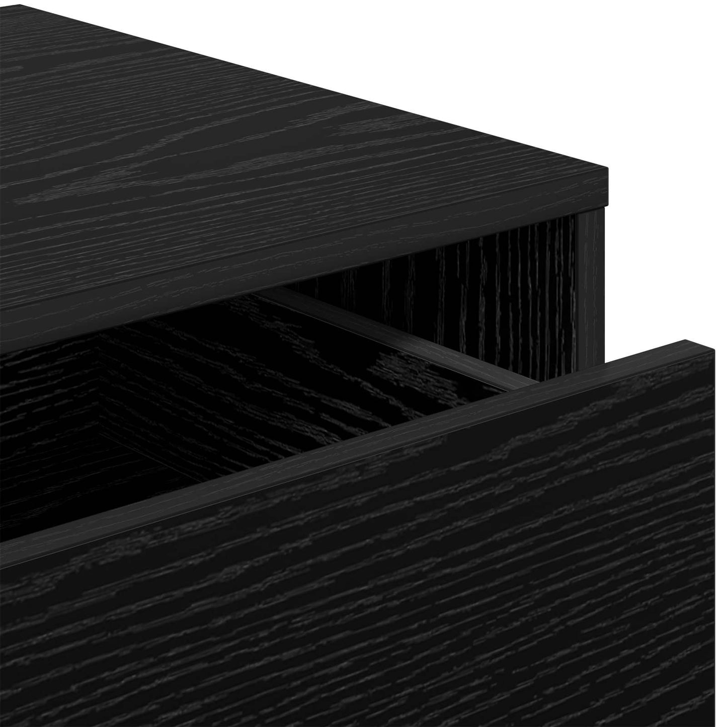 Drawer Cabinet Black Oak 41 x 40 x 58 cm Engineered Wood