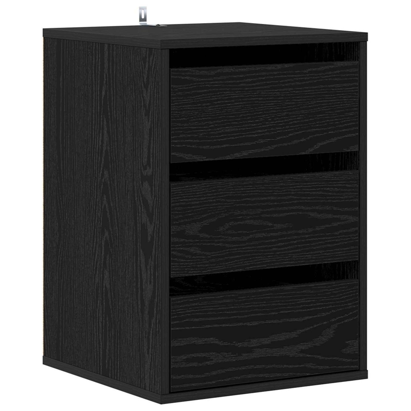 Drawer Cabinet Black Oak 41 x 40 x 58 cm Engineered Wood