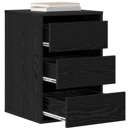Drawer Cabinet Black Oak 41 x 40 x 58 cm Engineered Wood