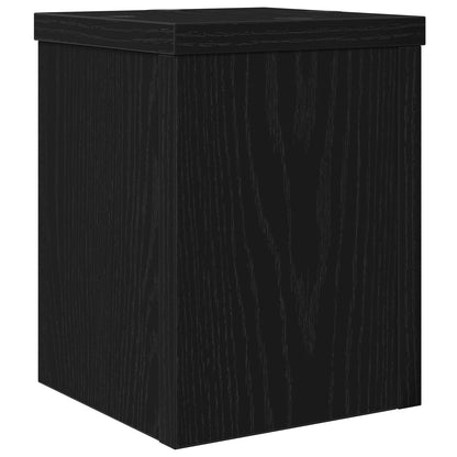 Plant Stand 2 pcs Black Oak 15 x 15 x 20 cm Engineered Wood