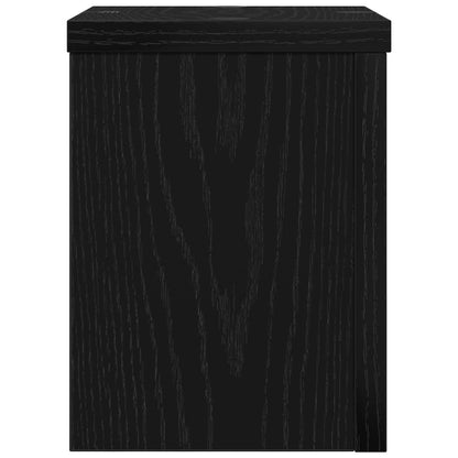 Plant Stand 2 pcs Black Oak 15 x 15 x 20 cm Engineered Wood