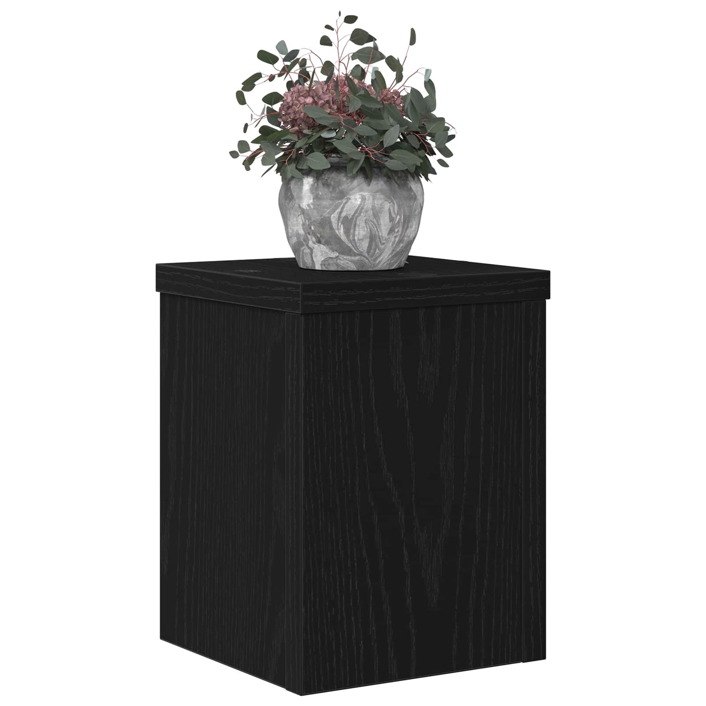 Plant Stand 2 pcs Black Oak 15 x 15 x 20 cm Engineered Wood