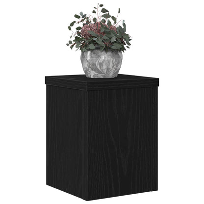 Plant Stand 2 pcs Black Oak 15 x 15 x 20 cm Engineered Wood