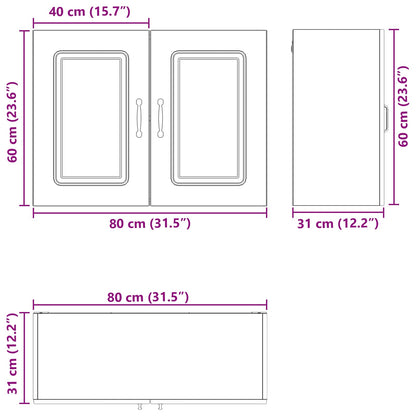 Dishwasher Panel Kalmar Black Oak 80 x 31 x 60 cm