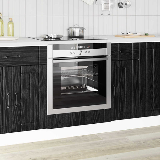 Oven Cabinet LUCCA Black Oak 60 x 46 x 81.5 cm Engineered Wood