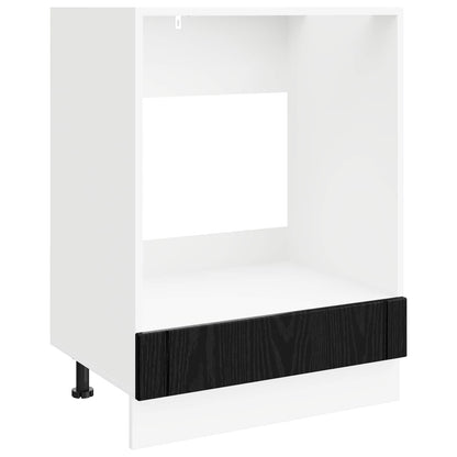 Oven Cabinet LUCCA Black Oak 60 x 46 x 81.5 cm Engineered Wood