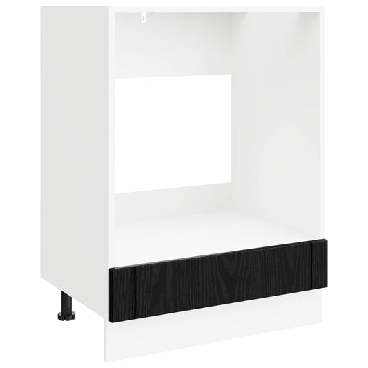 Oven Cabinet LUCCA Black Oak 60 x 46 x 81.5 cm Engineered Wood