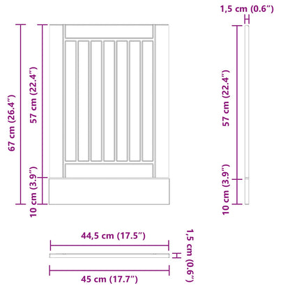 Dishwasher Panel LUCCA Black Oak 45 x 1.5 x 57 cm