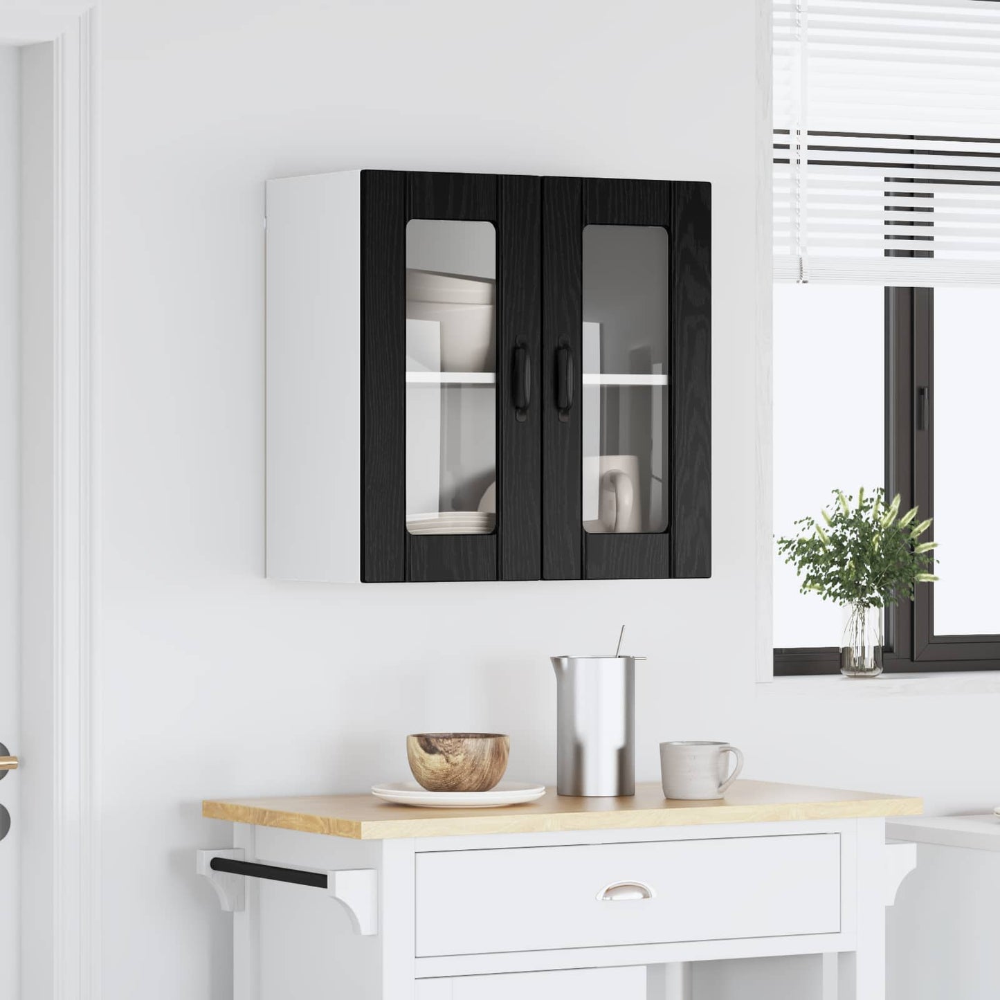 Kitchen Cabinet Black Oak 60 x 31 x 60 cm Engineered Wood