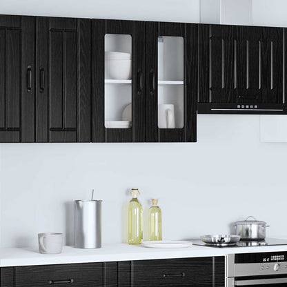 Kitchen Cabinet Black Oak 60 x 31 x 60 cm Engineered Wood