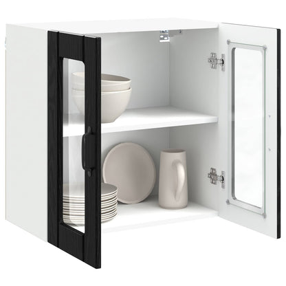 Kitchen Cabinet Black Oak 60 x 31 x 60 cm Engineered Wood