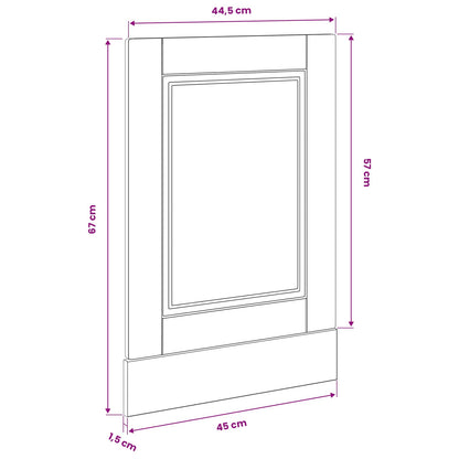 Dishwasher Panel PORTO Black Oak 45 x 1.5 x 57 cm