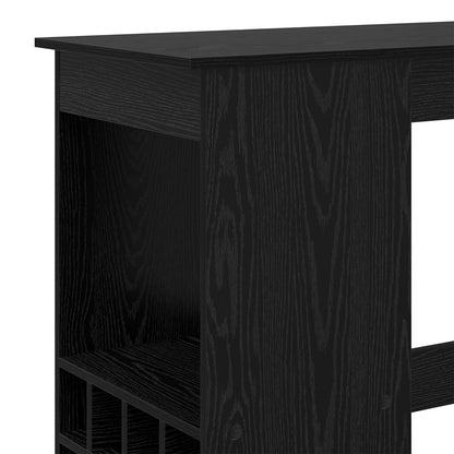 Bar Table Black Oak 90 x 47.5 x 103.5 cm Engineered Wood