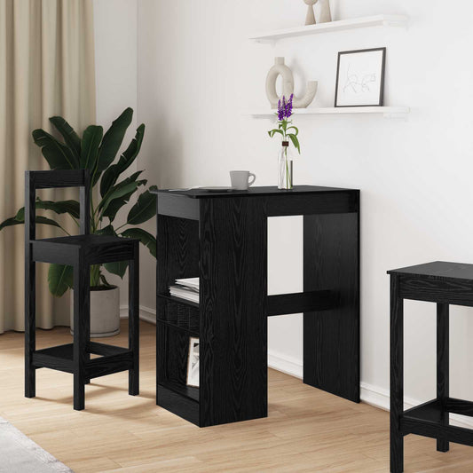 Bar Table 90 x 47.5 x 103.5 cm Engineered Wood Black Oak