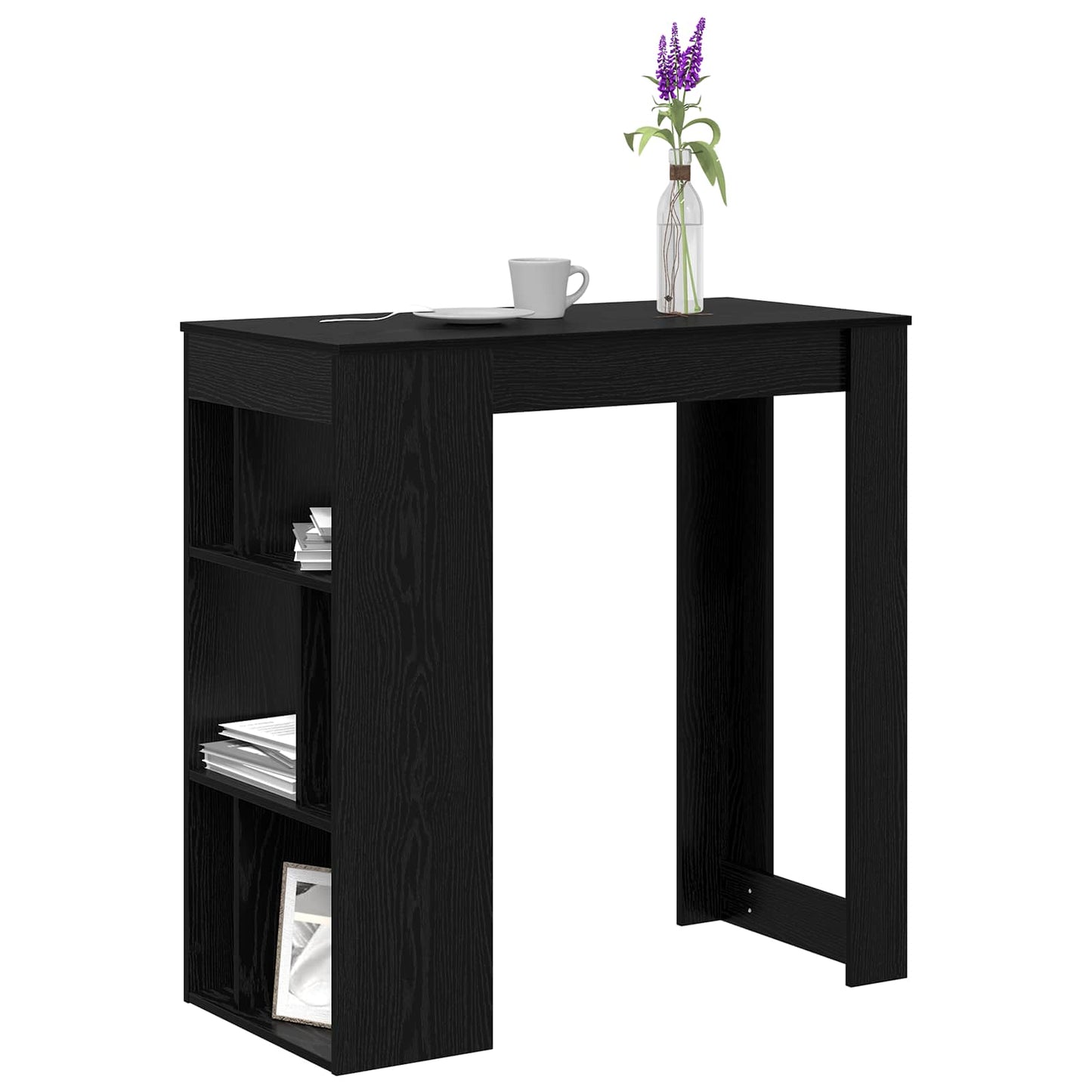 Bar Table 102 x 50 x 103.5 cm Engineered Wood Black Oak