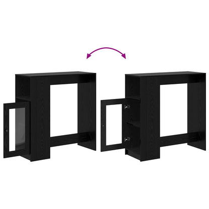 Bar Table Black Oak 101 x 40 x 103.5 cm Engineered Wood