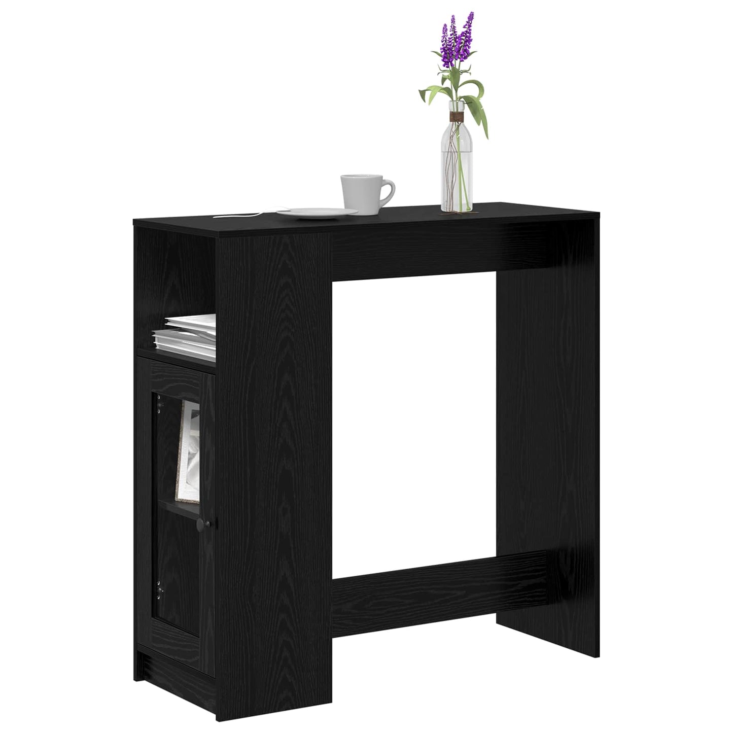 Bar Table 101 x 40 x 103.5 cm Engineered Wood Black Oak