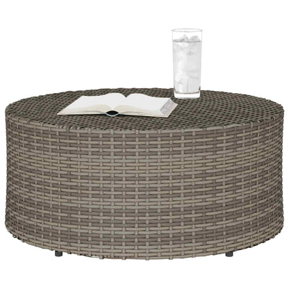 Outdoor Coffee Table Grey Ø 68 x 30 cm Poly Rattan