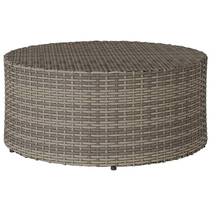Outdoor Coffee Table Grey Ø 68 x 30 cm Poly Rattan