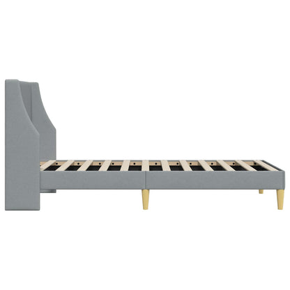 Bed Frame with Headboard Light Grey 90 x 190 cm Fabric