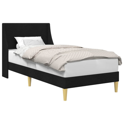 Bed Frame with Headboard Black 90 x 190 cm Fabric