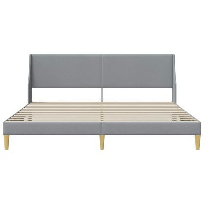 Bed Frame with Headboard Light Grey 180 x 200 cm Fabric