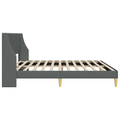 Bed Frame with Headboard Dark Grey 180 x 200 cm Fabric