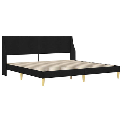 Bed Frame with Headboard Black 180 x 200 cm Fabric