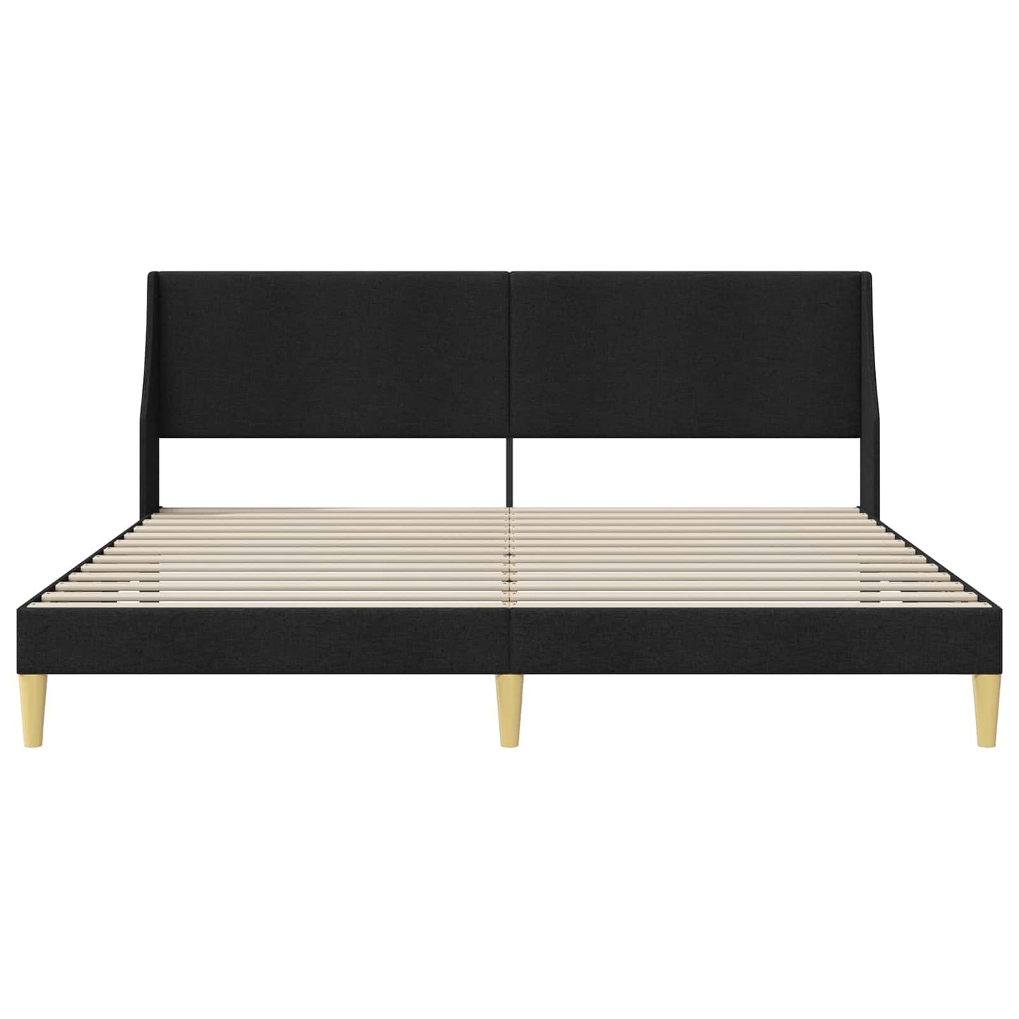Bed Frame with Headboard Black 180 x 200 cm Fabric