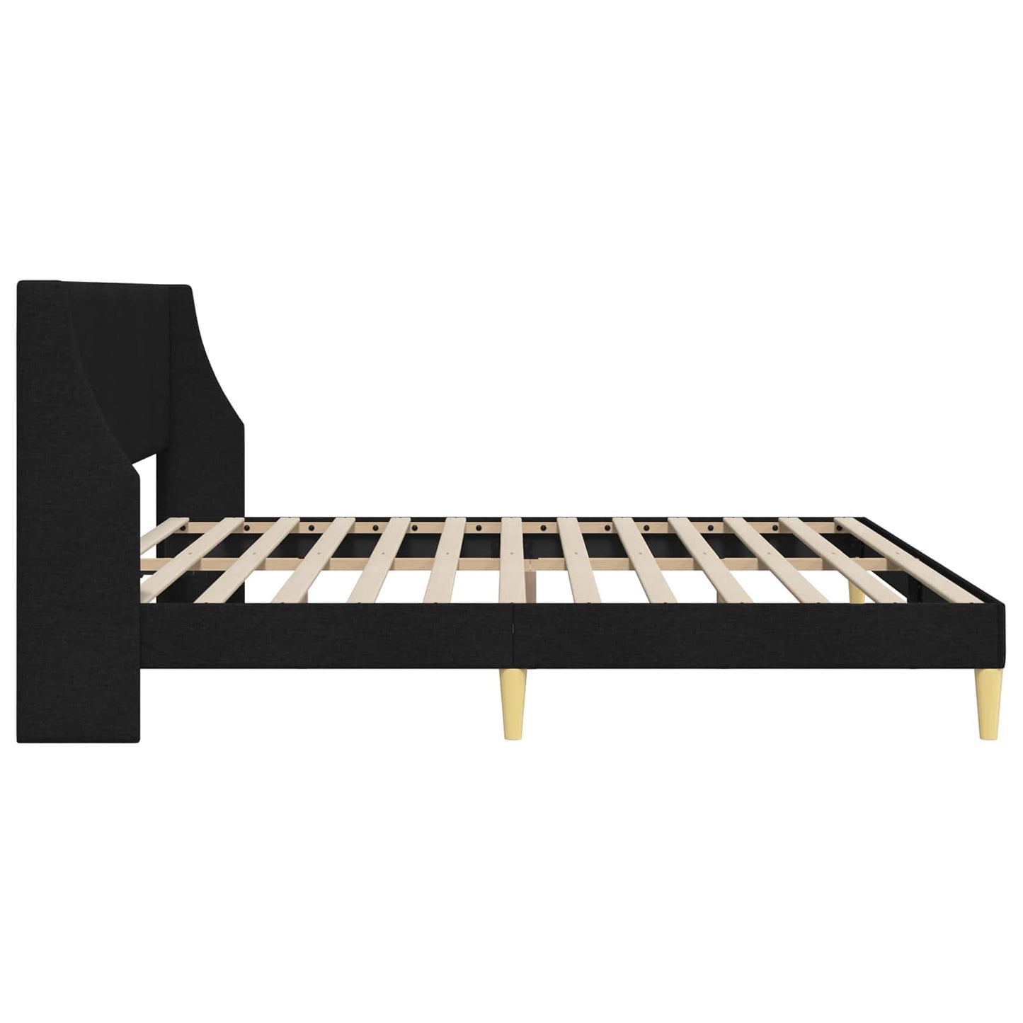 Bed Frame with Headboard Black 180 x 200 cm Fabric