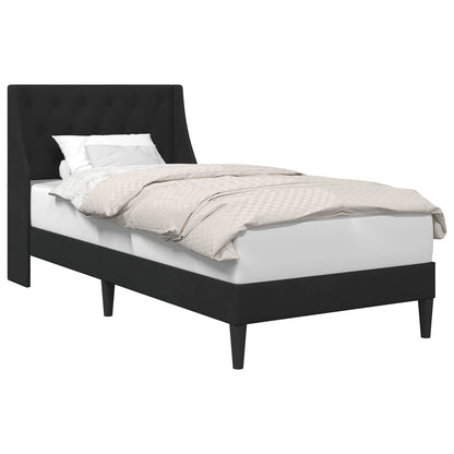 Bed Frame with Headboard Black 90 x 190 cm Velvet