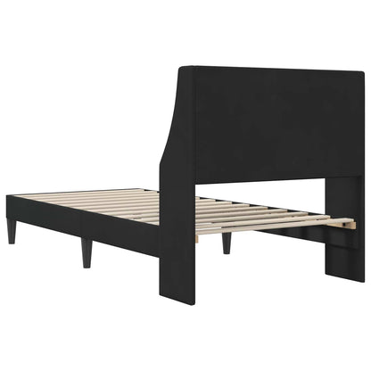 Bed Frame with Headboard Black 90 x 190 cm Velvet