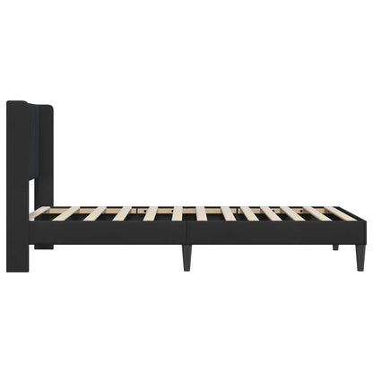 Bed Frame with Headboard Black 90 x 190 cm Velvet