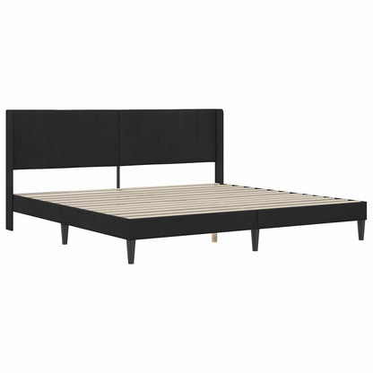 Bed Frame with Headboard Black 180 x 200 cm Velvet